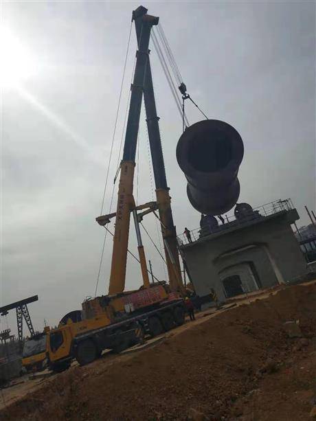 回转窑安装施工现场